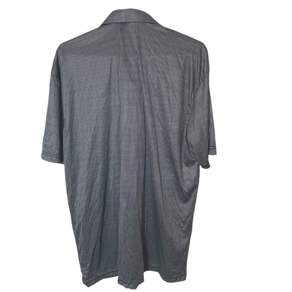 NWT Collars & Co. Black Houndstooth Semi-Spread Collar Polo in Size Large - Picture 4 of 8